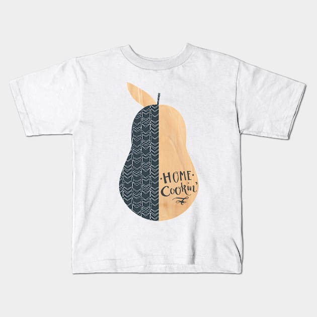 KITCHEN ART Pear Kids T-Shirt by Amanda Jane